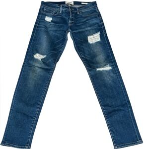 Frame Le Garçon Mid Rise Boyfriend Denim Distressed Jeans size 24